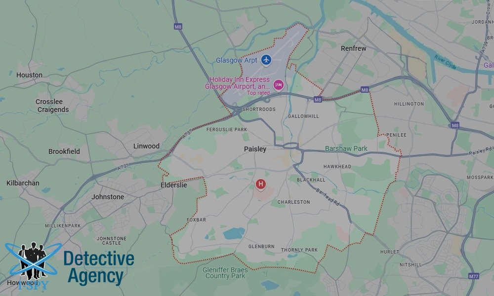 Locations our Tracing Agents serve in Paisley