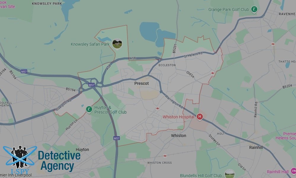 Locations our Tracing Agents serve in Prescot