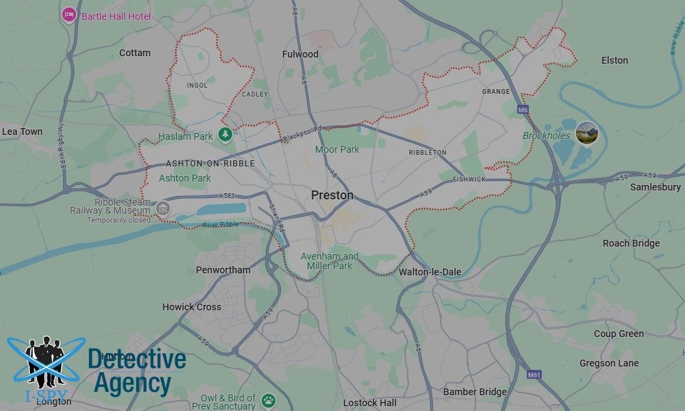 Locations our Tracing Agents serve in Preston