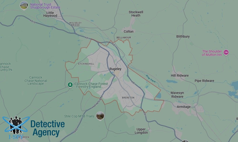 Locations our Tracing Agents serve in Rugeley