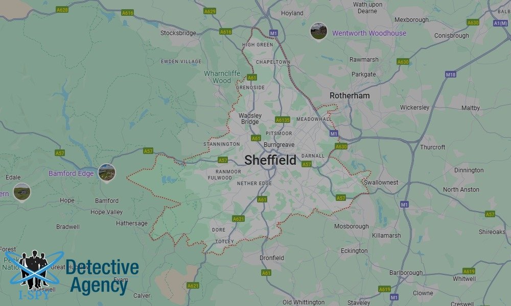 Locations our Tracing Agents serve in Sheffield