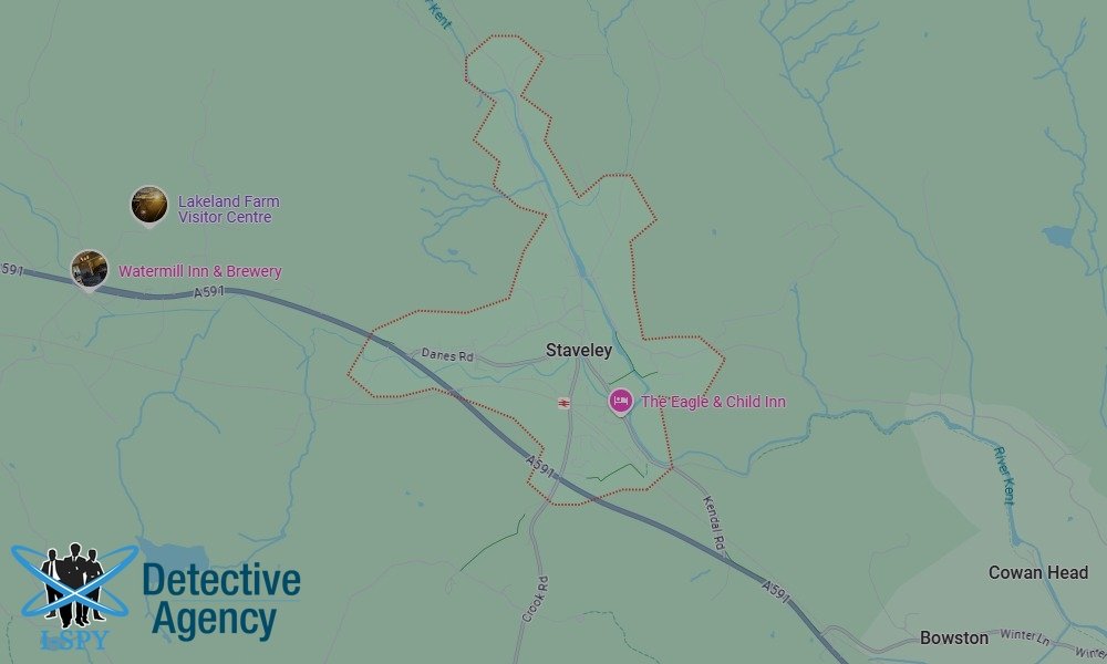Locations our Tracing Agents serve in Staveley