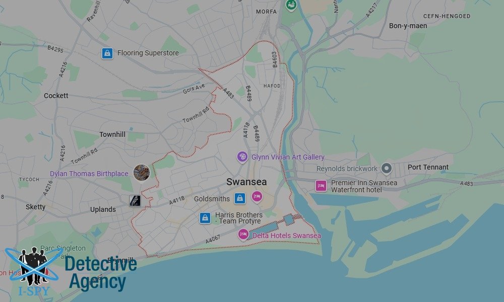 Locations our Tracing Agents serve in Swansea