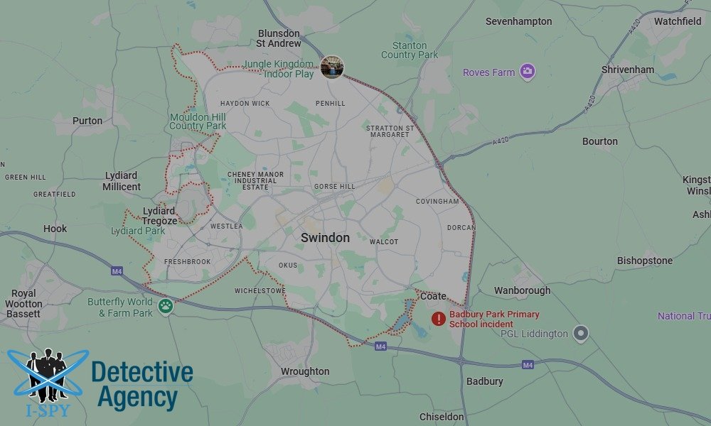 Locations our Tracing Agents serve in Swindon