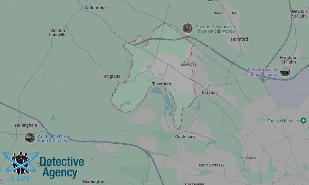 Locations our Tracing Agents serve in Taverham