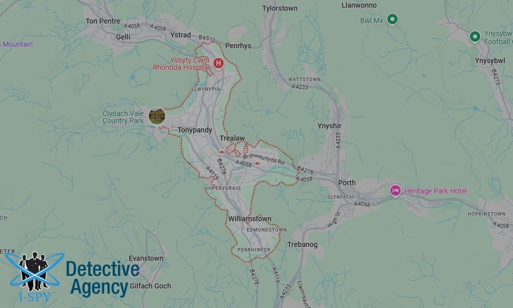 Locations our Tracing Agents serve in Tonypandy