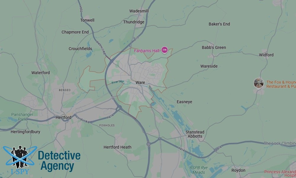 Locations our Tracing Agents serve in Ware