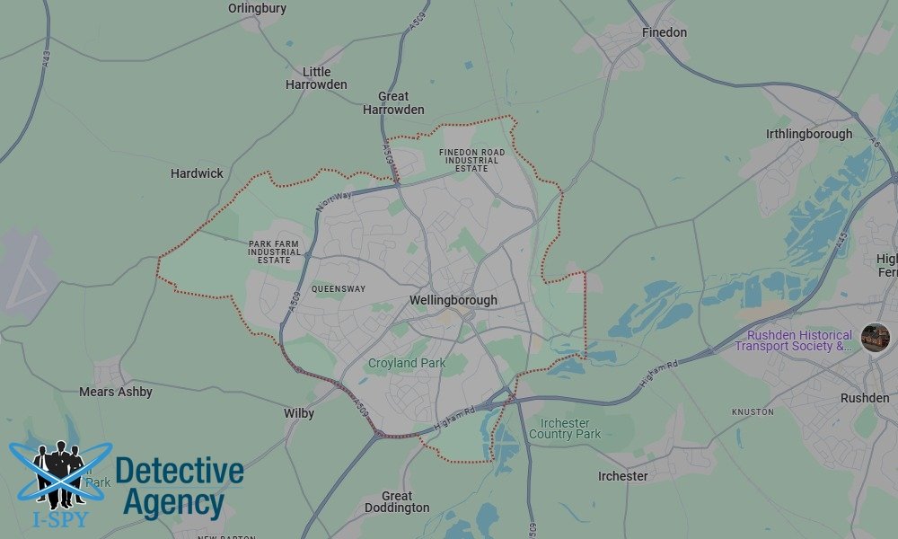 Locations our Tracing Agents serve in Wellingborough