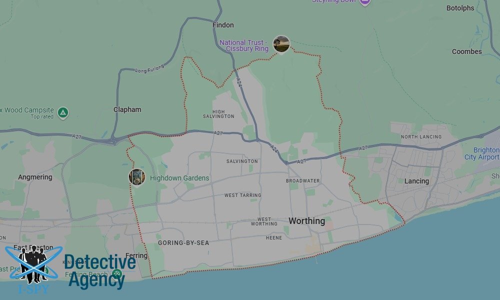 Locations our Tracing Agents serve in Worthing