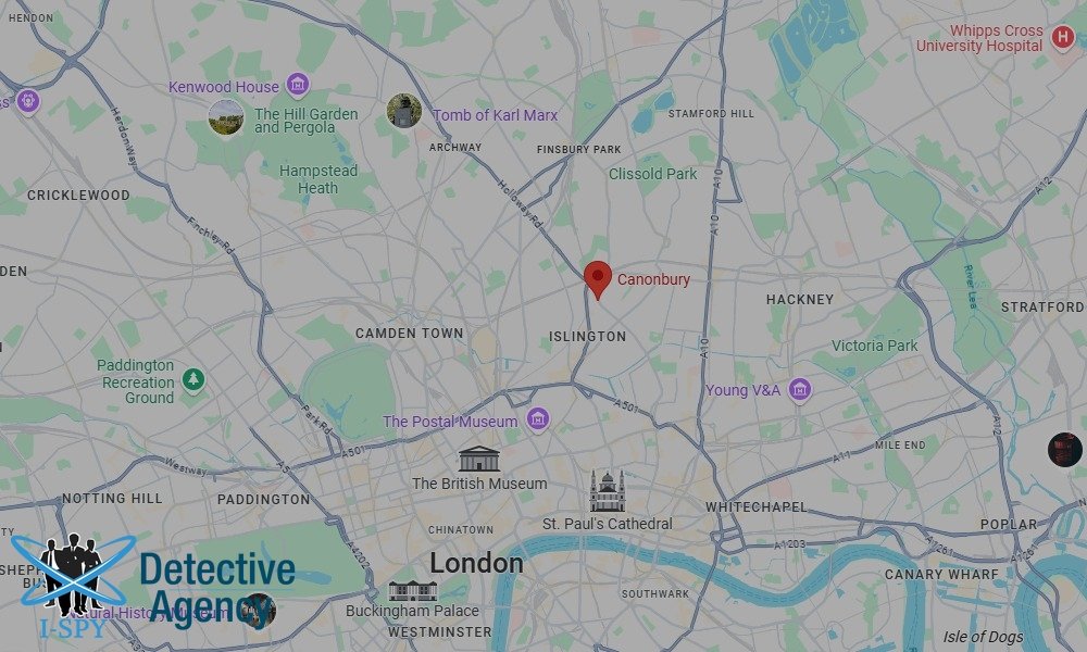 Locations our Tracing Agents serve in Canonbury