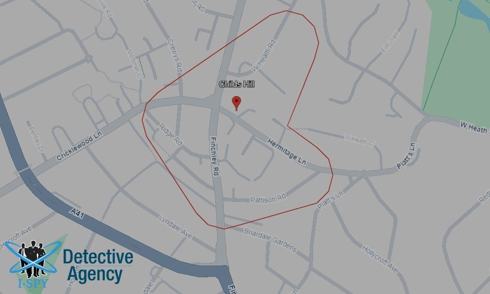 Locations our Tracing Agents serve in Childs Hill