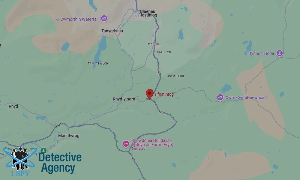 Locations our Tracing Agents serve in Ffestiniog