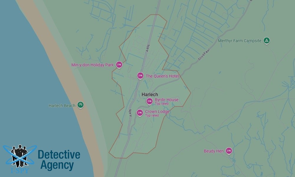 Locations our Tracing Agents serve in Harlech