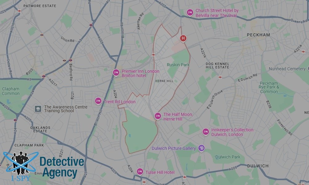 Locations our Tracing Agents serve in Herne Hill
