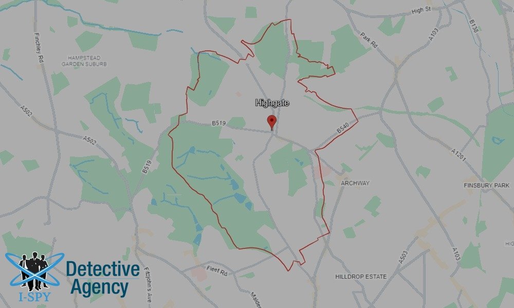 Locations our Tracing Agents serve in Highgate