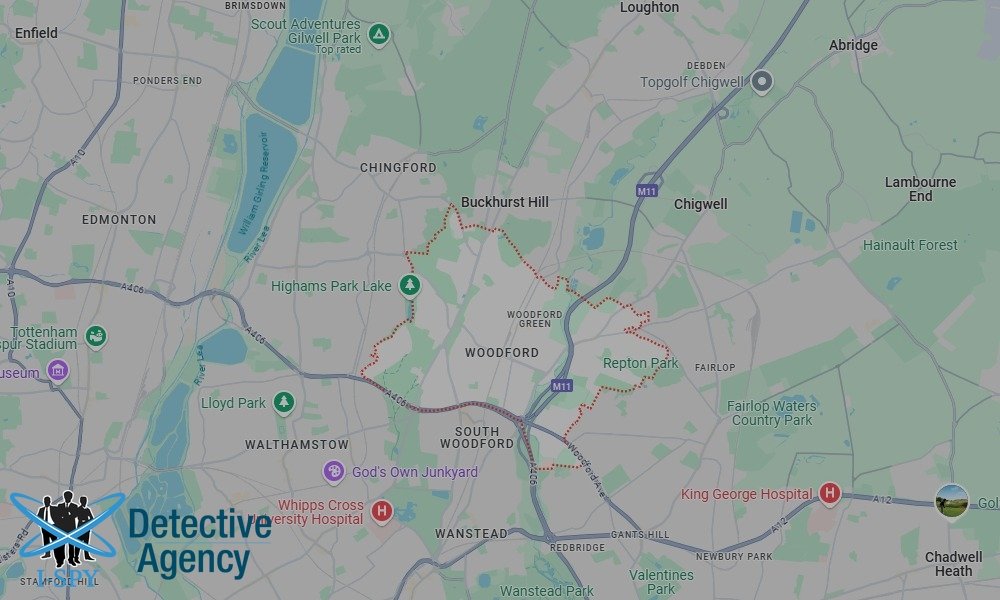 Locations our Tracing Agents serve in Woodford