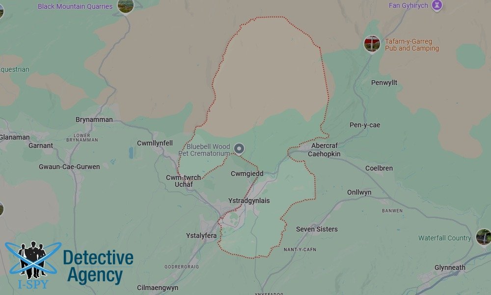 Bug Sweeping Coverage Across Ystradgynlais